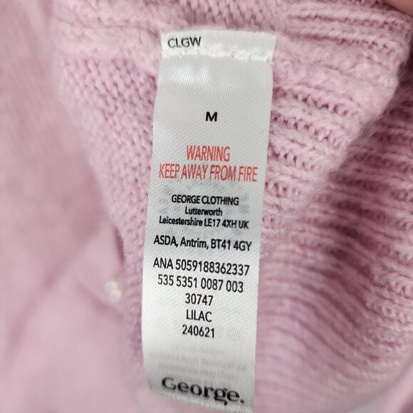 George ASDA Pearl Sleeve Button Up Cardigan M - Picture 3 of 7